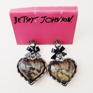 Betsey Johnson Hearts and Bows Earrings